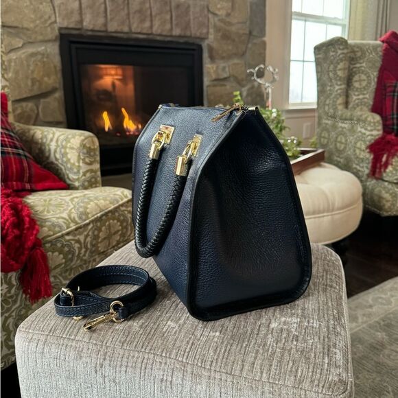 Navy with red strip Persaman New York purse - Picture 3 of 6